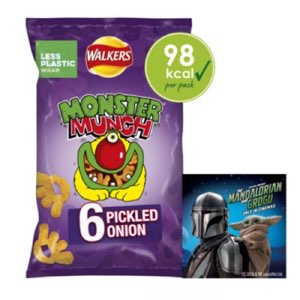 Walkers Monster Munch Pickled Onion Multipack Crisp Snacks 22g