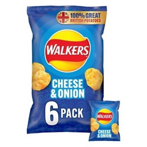 Walkers Cheese & Onion Multipack Crisps 25g