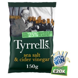 Tyrrells Cider Vinegar & Sea Salt Crisps 40g