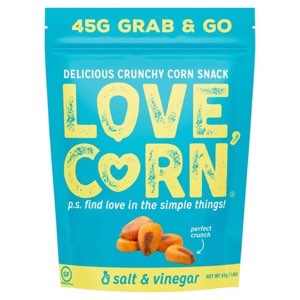 Love Corn Salt & Vinegar Corn Snacks 45g