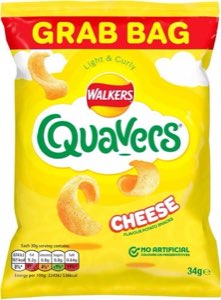 Walkers Quavers Cheese Crisp Snacks 34g