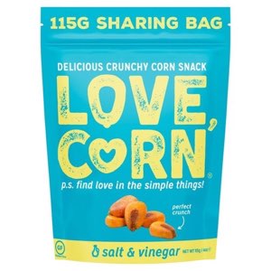 LOVE CORN Salt & Vinegar Premium Crunchy Corn 115g