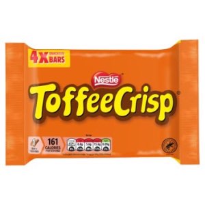 Toffee Crisp Milk Chocolate Bar 4 Pack Multipack 124g