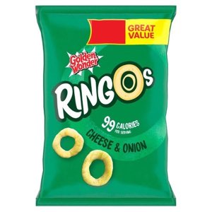 Golden Wonder Ringos Cheese & Onion PMP 1.00 40g