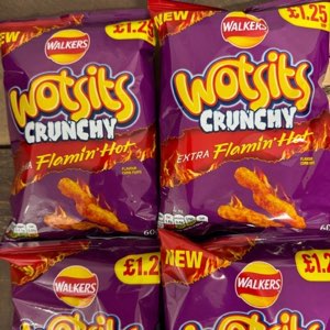 Walkers Wotsits Crunchy Extra Flamin Hot 130g
