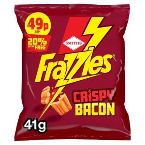 Smiths Frazzles Crispy Bacon Snacks PMP 0.49 20% Extra Free 41g