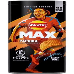 Walkers Max Paprika Tub 125g