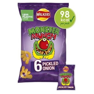 Walkers Monster Munch Pickled Onion PMP 1.35 Sharing Snacks 72g