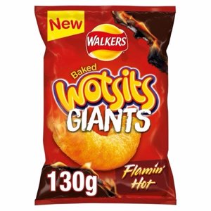 Walkers Wotsits Giants Sweet & Spicy Flamin' Hot Snacks Crisps PMP 1.35 60g