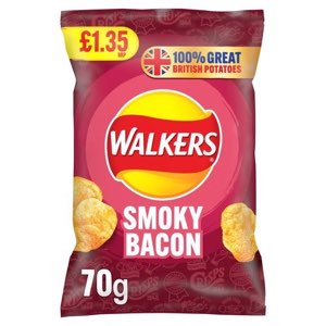 Walkers Smoky Bacon Sharing Bag Crisps PMP 1.35 70g