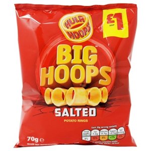 Hula Hoops Big Hoops Salt & Vinegar PMP 1.35 70g