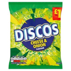 Discos Cheese & Onion Crisps PMP 1.35 70g