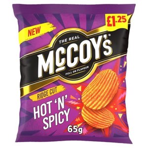 Mccoy's Hot 'N' Spicy Sharing Crisps PMP 1.35 65g