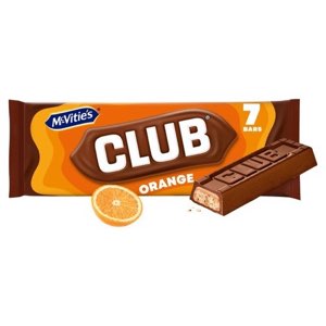McVitie's Club Orange Biscuit Bars Multipack 7x22g