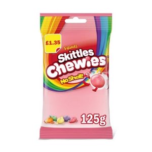 Skittles Chewies Vegan Sweets Fruit Flavoured Treat Bag Pmp 1.00 125g