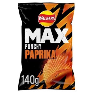 Walkers Max Punchy Paprika Sharing Crisps 140g