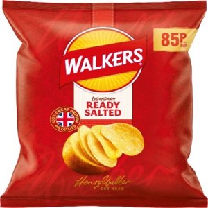 Walkers Ready Salted Crisps PMP 0.85 32g