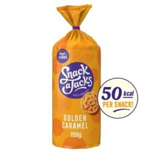 Snack A Jacks Jumbo Caramel Sharing Rice & Corn Cakes 159g