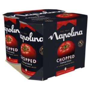 Napolina Chopped Tomatoes in a Rich Tomato Juice Tin 400g