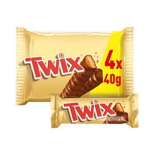 Twix Caramel & Milk Chocolate Fingers Biscuit Snack Bars Multipack PMP 1.75 3 x40g