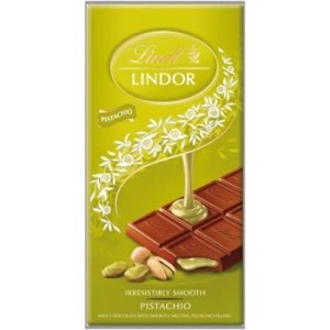 Lindt Lindor Pistachio Milk Chocolate Bar 100g