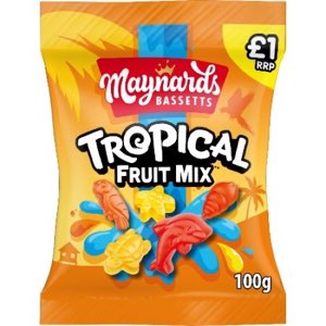 Maynards Bassetts Tropical Fruit Mix Pmp 1.00 100g