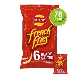 Walkers French Fries Variety Multipack Snacks Crisps 6 Pack (6x18g)