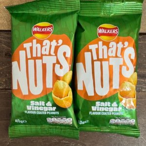 That's Nuts Walkers Salt & Vinegar Coated Peanuts Grab Bag 40g