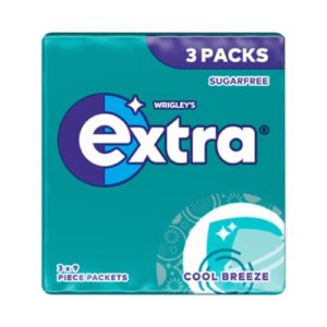 Wrigley's Extra Cool Breeze Chewing Gum Sugar Free 10 pieces