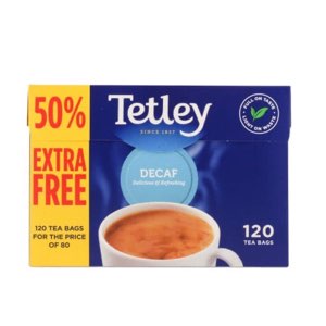 Tetley Tea Bags Decaf 120's (50% Extra Free)